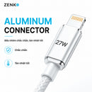 Cáp sạc nhanh Zenko Standard 27W - Type-C to Lightning