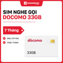 Sim nghe gọi Docomo 33GB I 7 Tháng (12/2026)