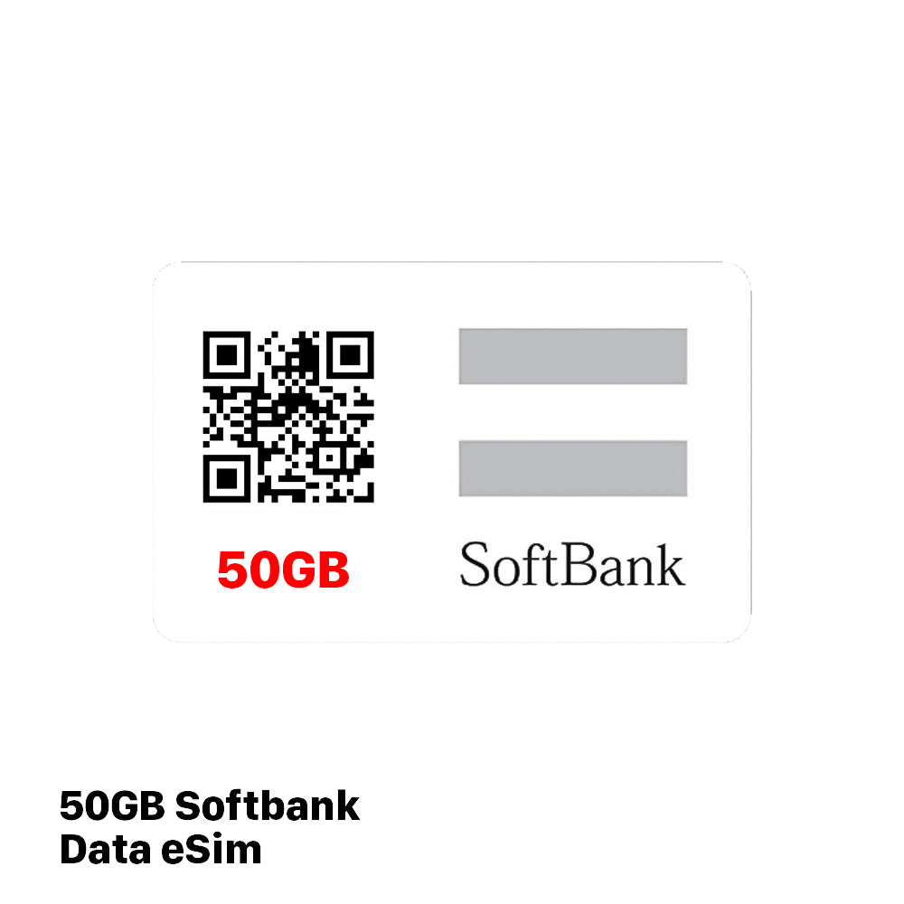 eSim data Softbank 50GB cước 2.580¥