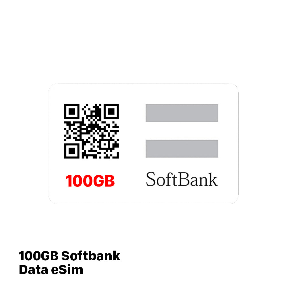 eSim data softbank 100GB Cước 3.080¥