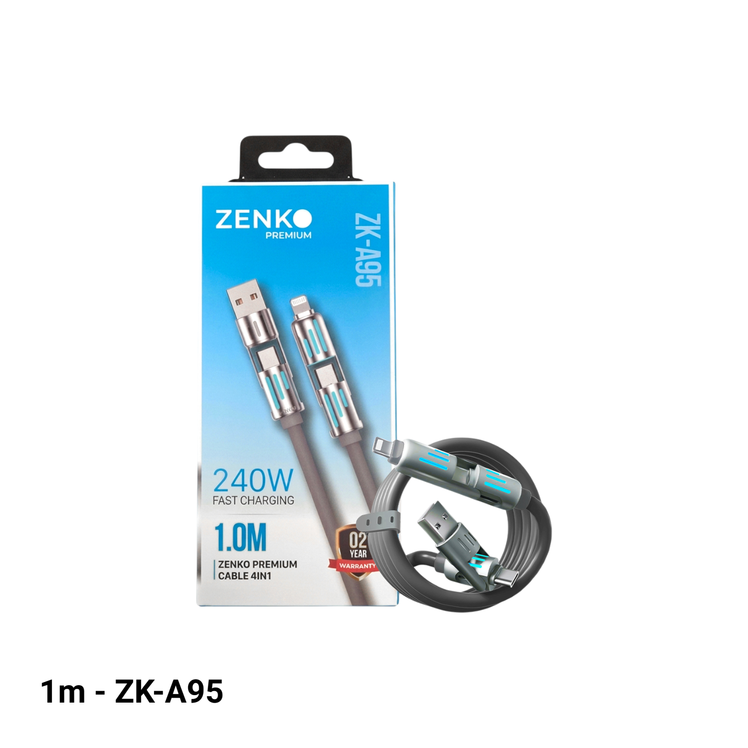 Cáp sạc nhanh 4 in 1 Zenko Premium