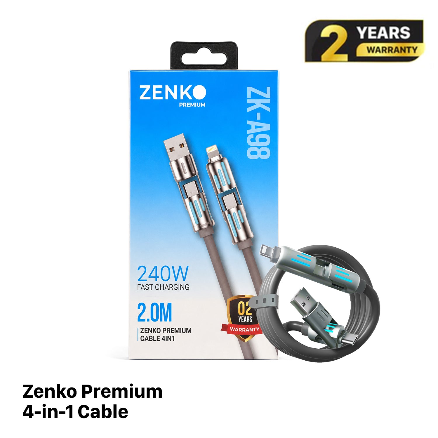 Cáp sạc nhanh 4 in 1 Zenko Premium