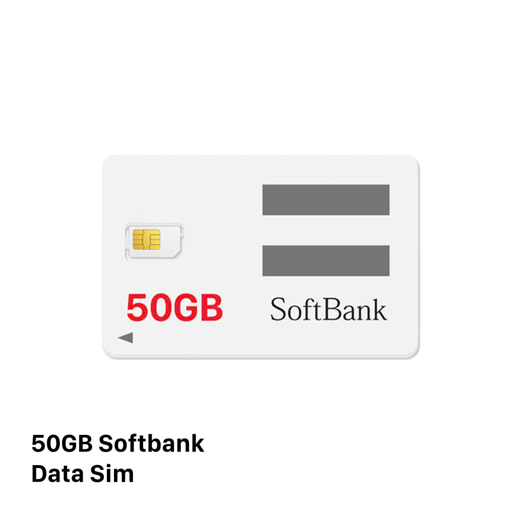 Sim data Softbank 50GB cước 2480¥