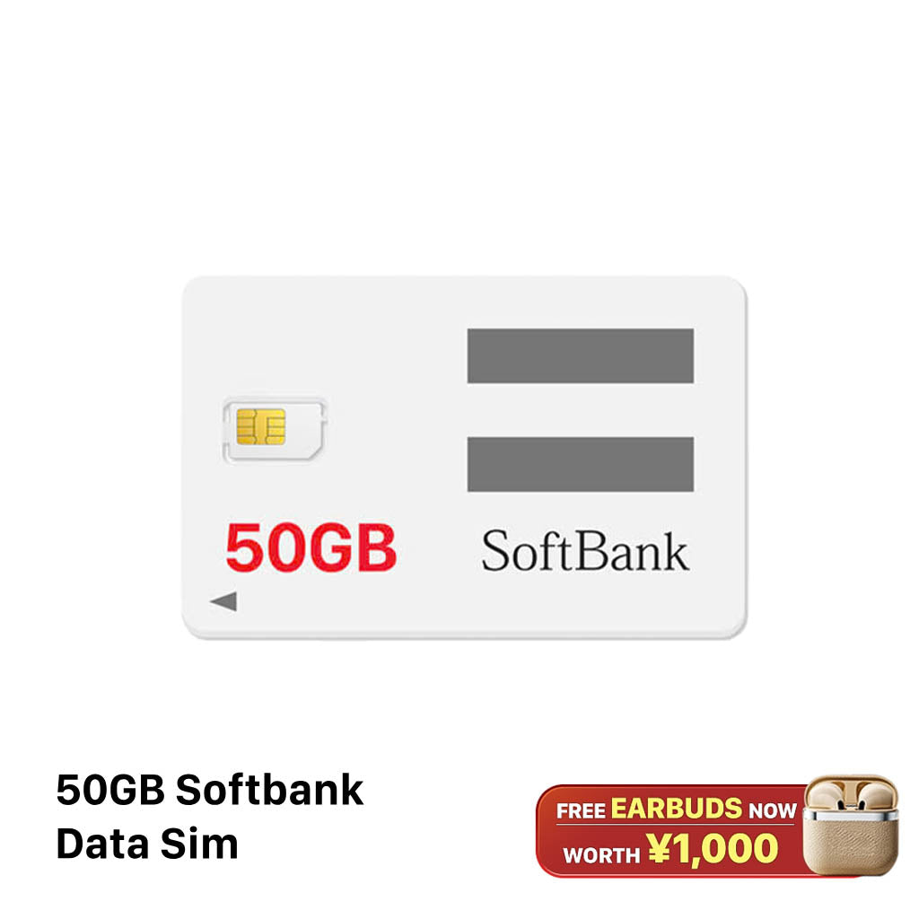 Sim data Softbank 50GB cước 2480¥
