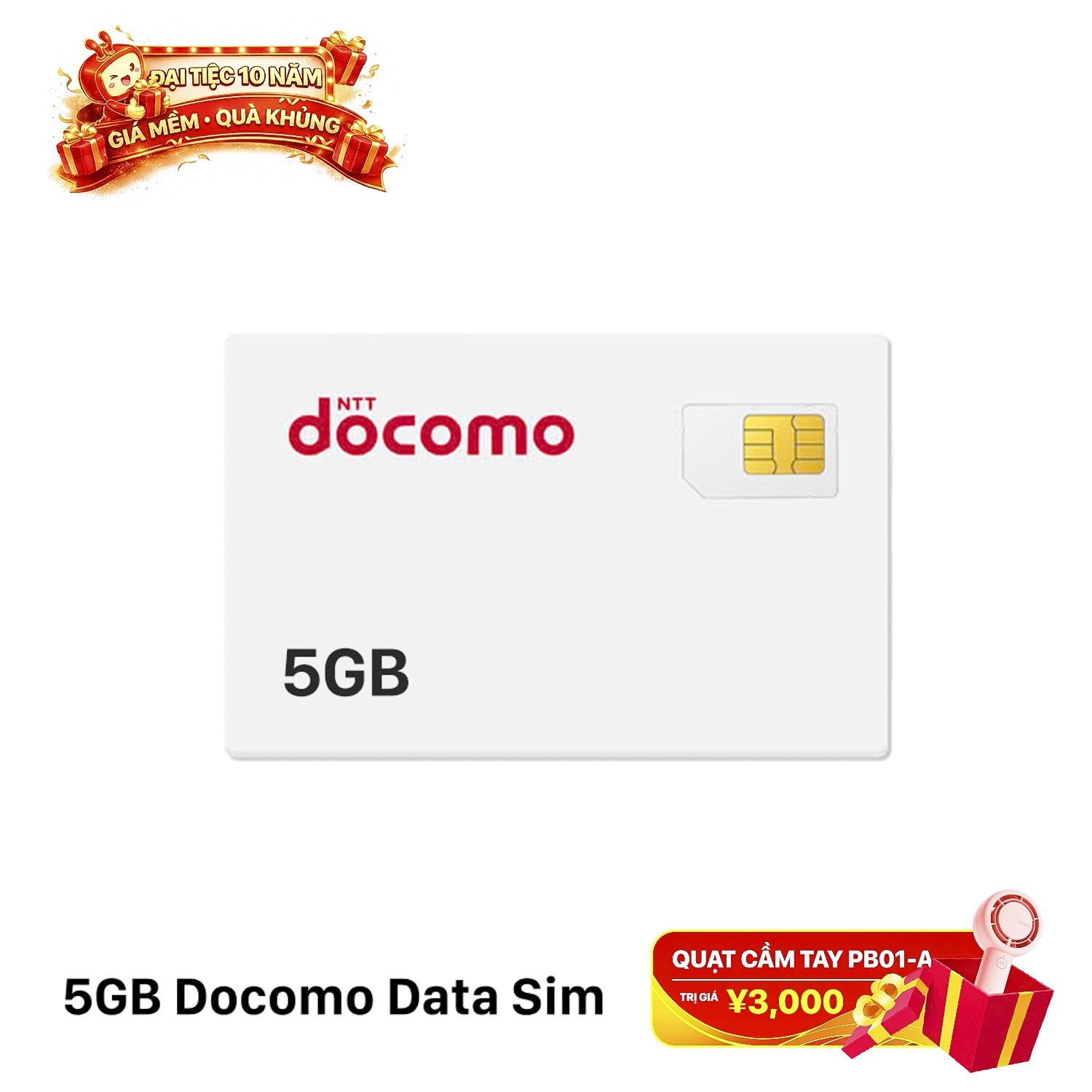 Sim data Docomo 5GB - Bán Đứt