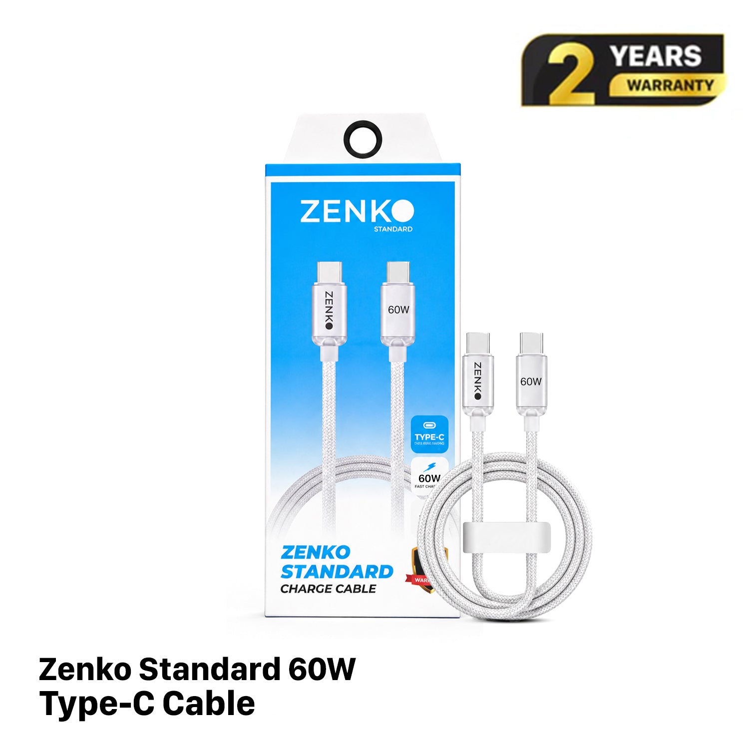 Cáp sạc nhanh Zenko Standard 60W - Type-C to Type-C