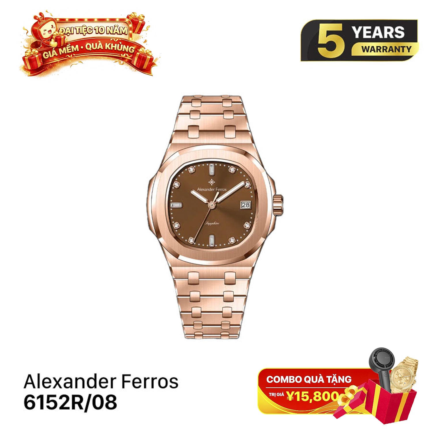 Đồng hồ pin nữ Alexander Ferros 6152R