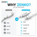 Cáp sạc nhanh Zenko Standard 27W - Type-C to Lightning