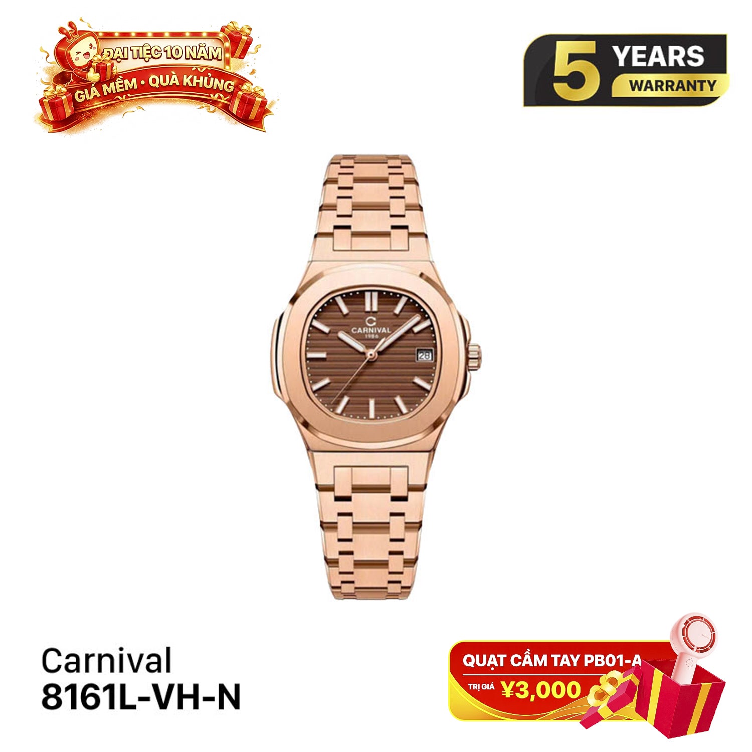 Đồng hồ pin nữ Carnival 8161L