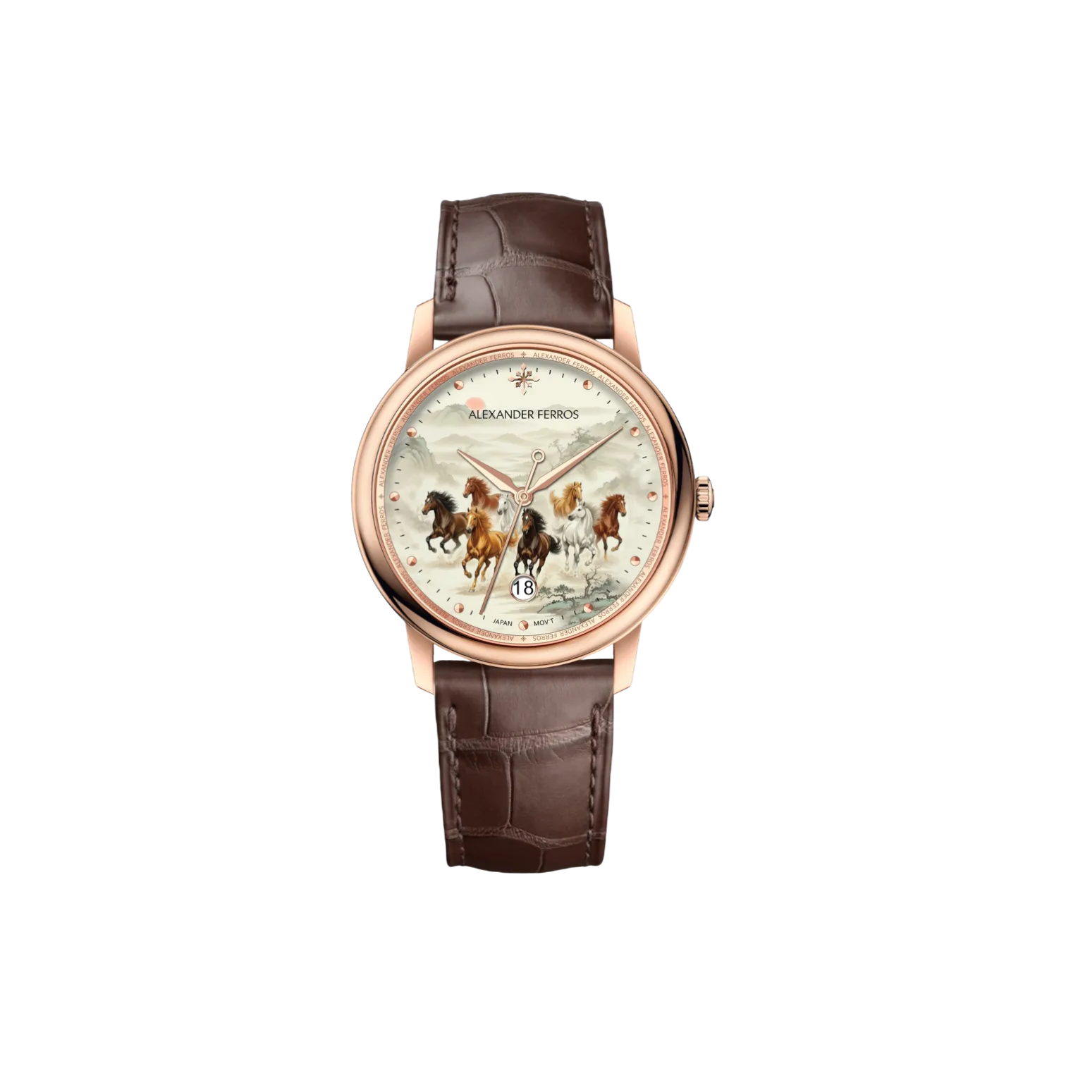 Đồng hồ cơ nam Alexander Ferros 9302