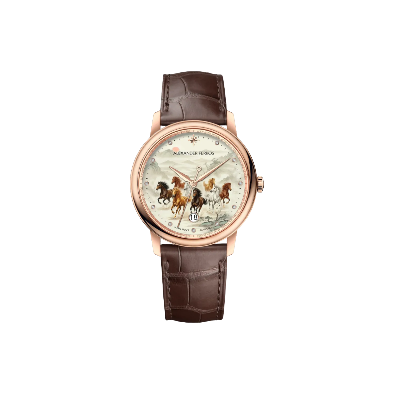 Đồng hồ cơ nam Alexander Ferros 9302