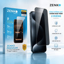 Kính cường lực Chống nhìn trộm Zenko Premium - Hộp 2 miếng
