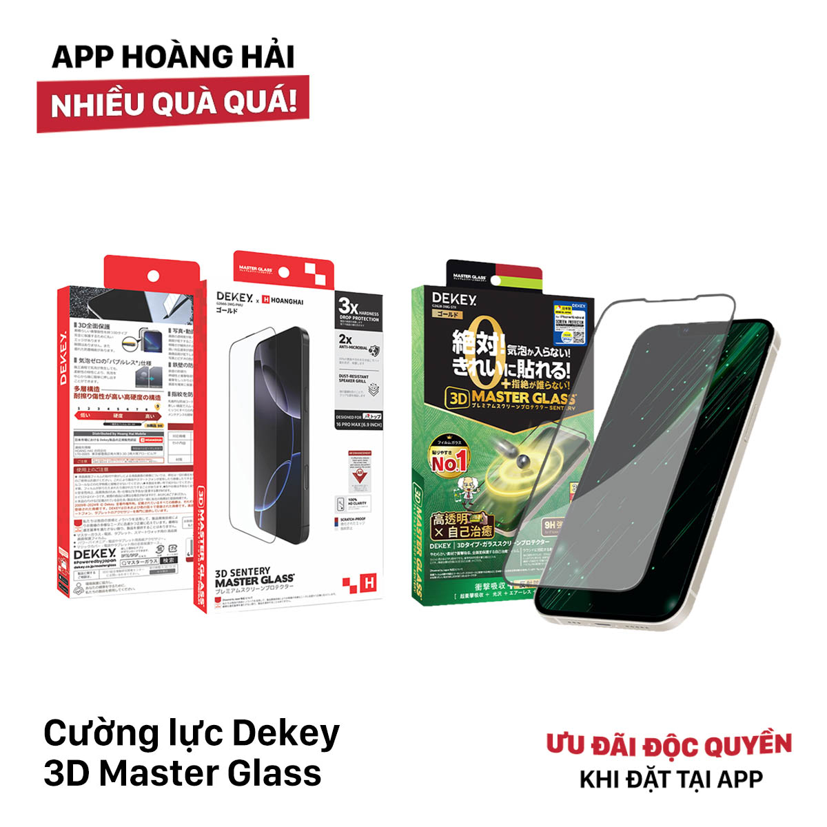 Dekey 3D tempered glass 