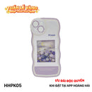 HHPK05 Wavy border with purple floral pattern 
