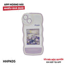 HHPK05 Wavy border with purple floral pattern 