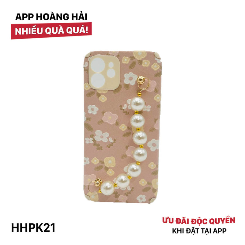 HHPK21 Pink floral case, belt 