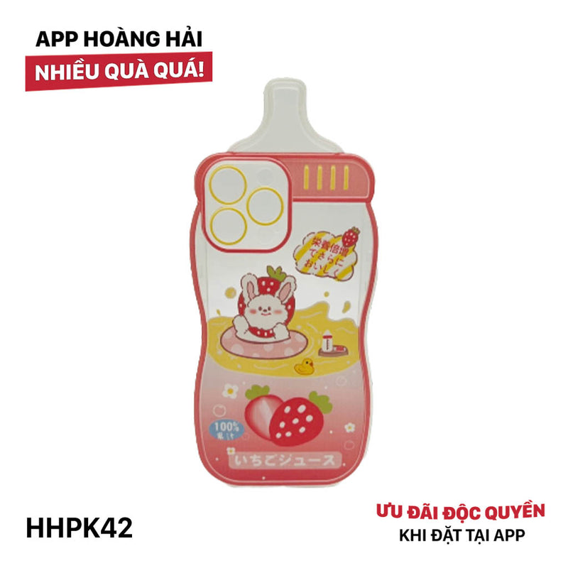 HHPK42 Strawberry rabbit milk bottle cover