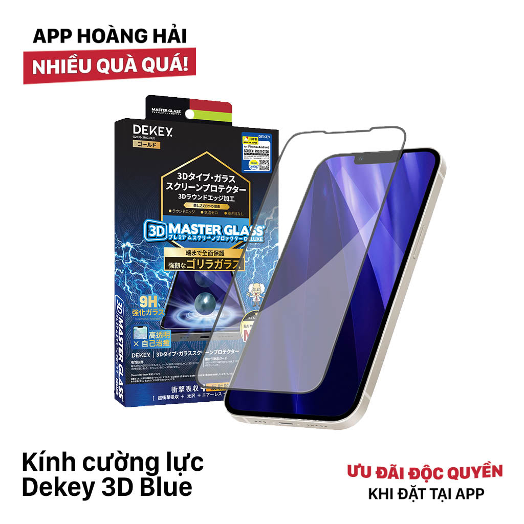 Dekey 3D Blue tempered glass 