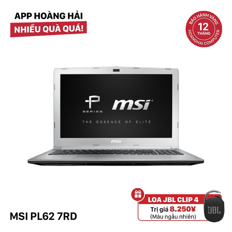 MSI PL62 7RD 15.6" I7 - 7500U/ RAM 8GB/ SSD 512GB VGA GTX 1050 BPTN Like new (no camera) 