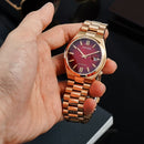 Đồng hồ cơ Citizen Tsuyosa Mechanical Rose Red NJ0153-82X