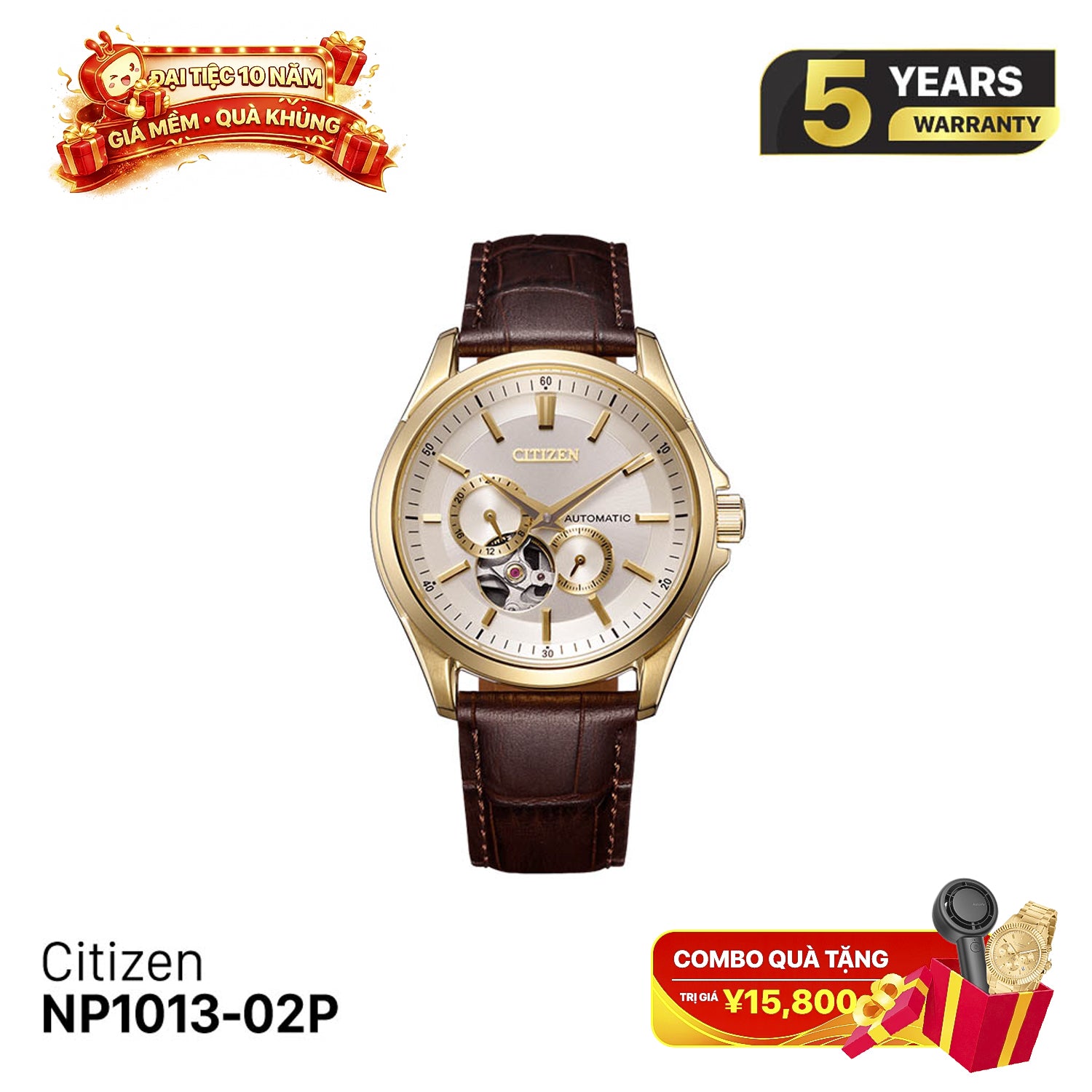 Đồng hồ cơ Citizen NP1013-02P - Nhận Order
