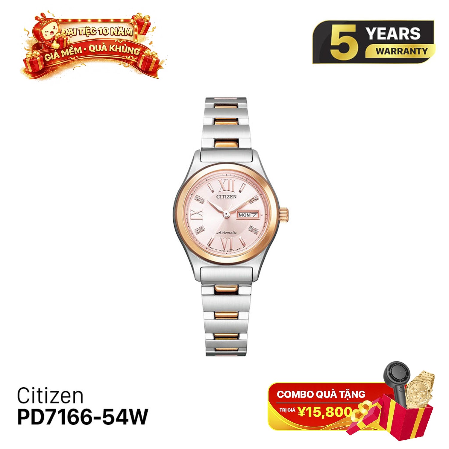 Đồng hồ cơ nữ Citizen PD7166-54W - Nhận Order