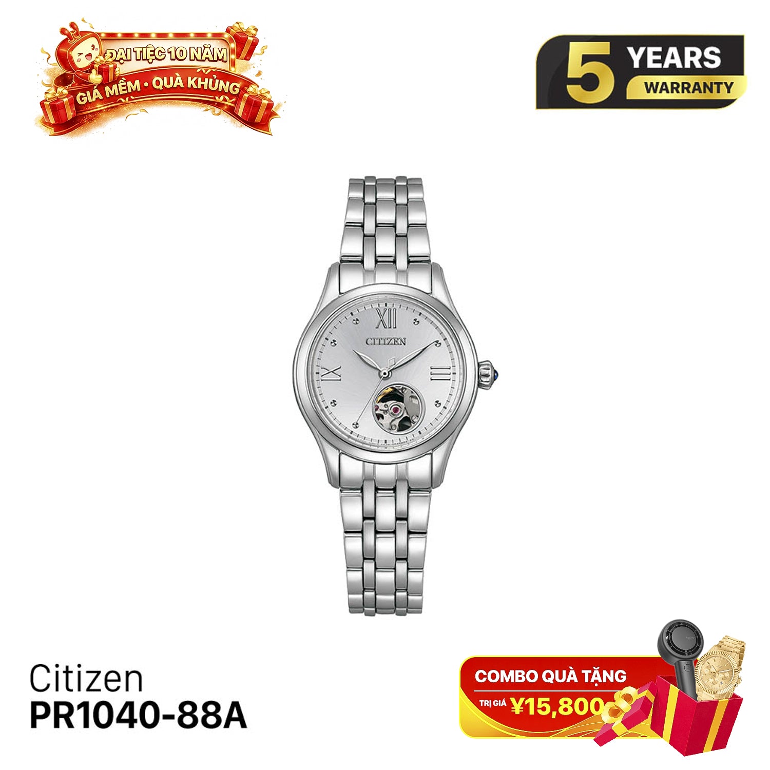Đồng hồ cơ nữ Citizen PR1040-88A - Nhận Order