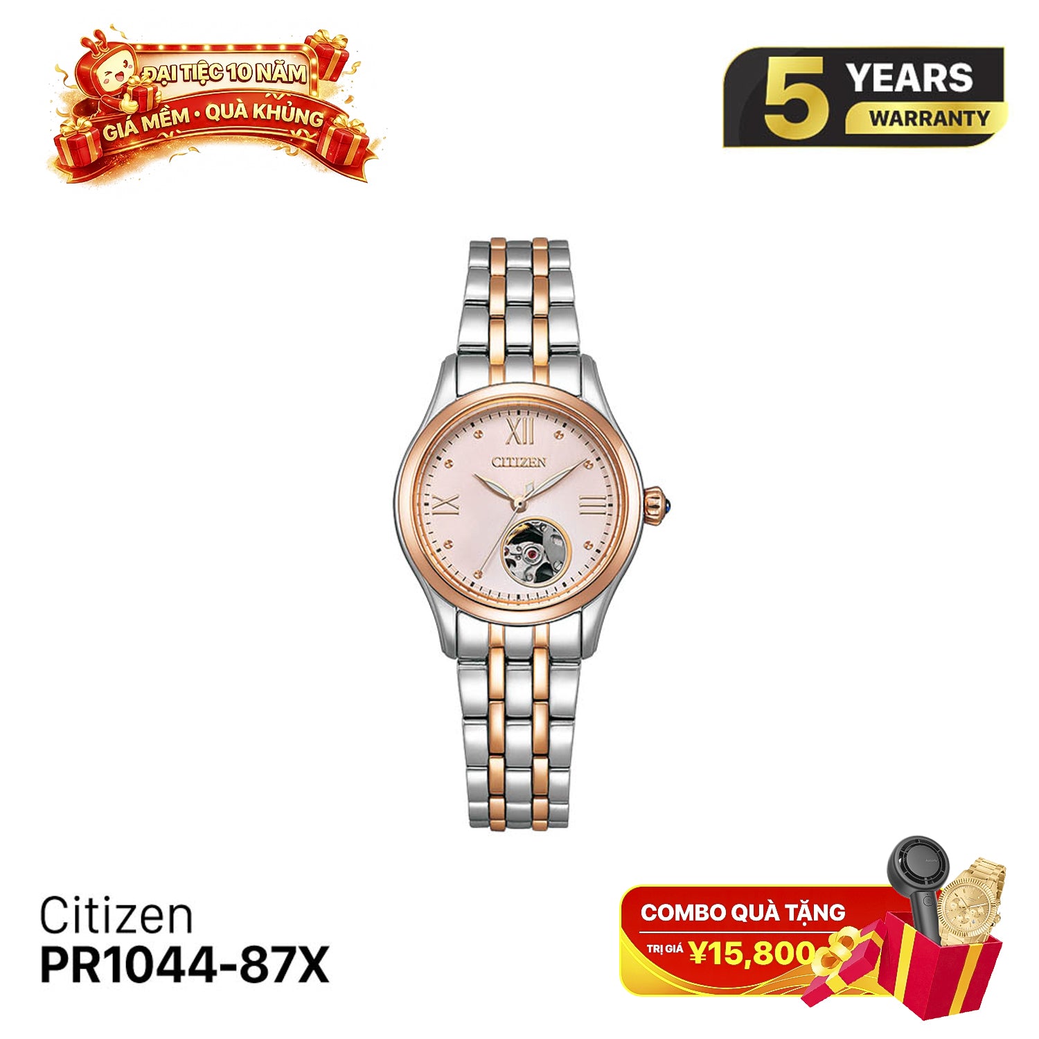 Đồng hồ cơ nữ Citizen PR1044-87X - Nhận Order