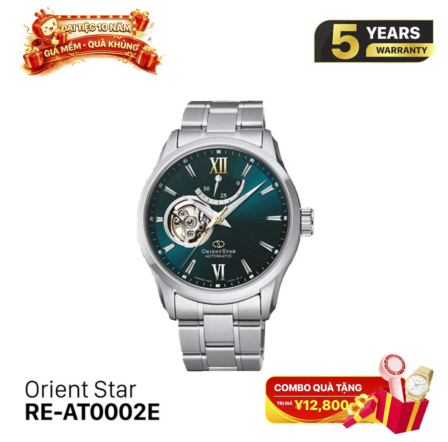 Đồng hồ cơ Orient Star Open Heart RE-AT0002E (Bản quốc tế)