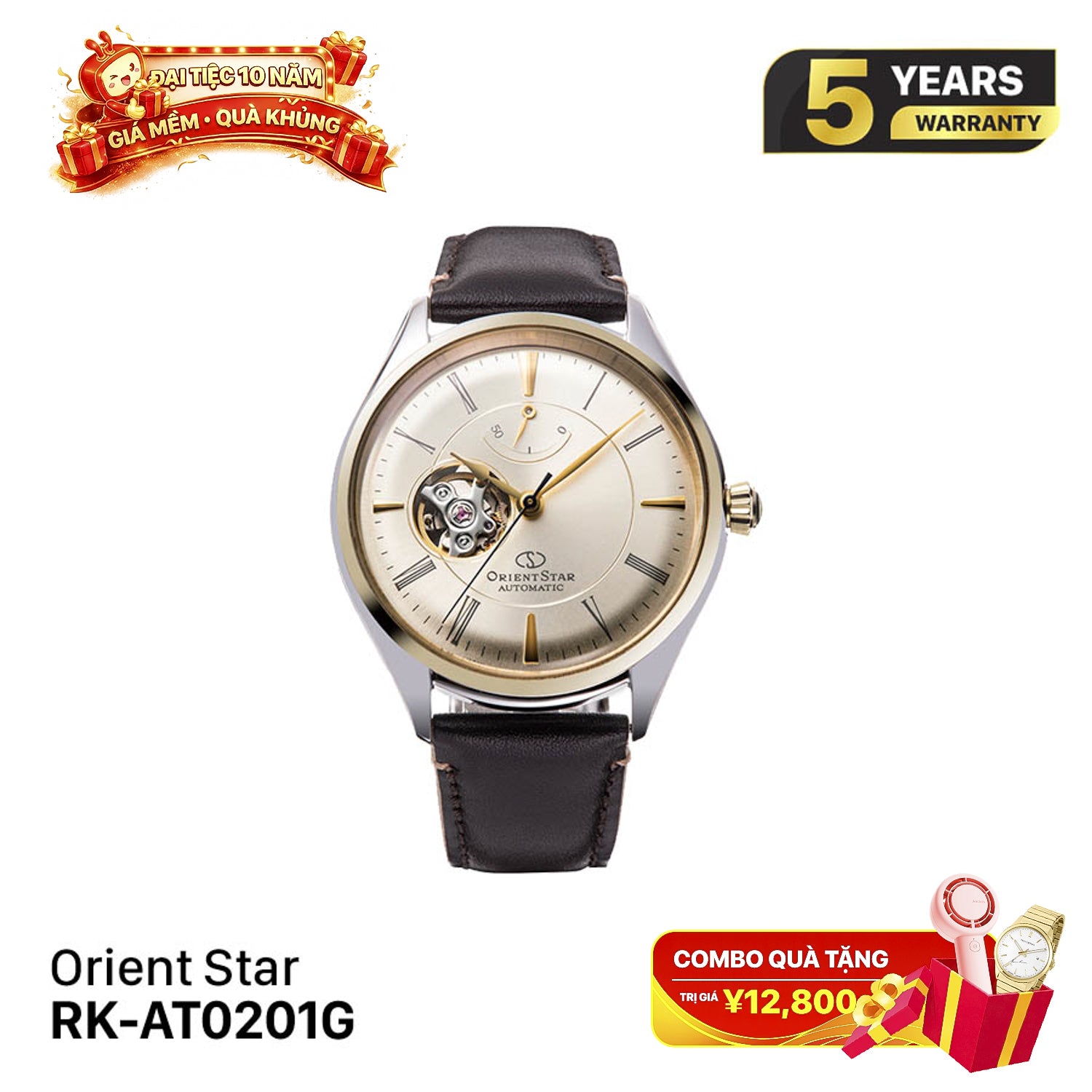 Đồng hồ cơ Orient Star Semi Skeleton RK-AT0201G (Bản nội địa)