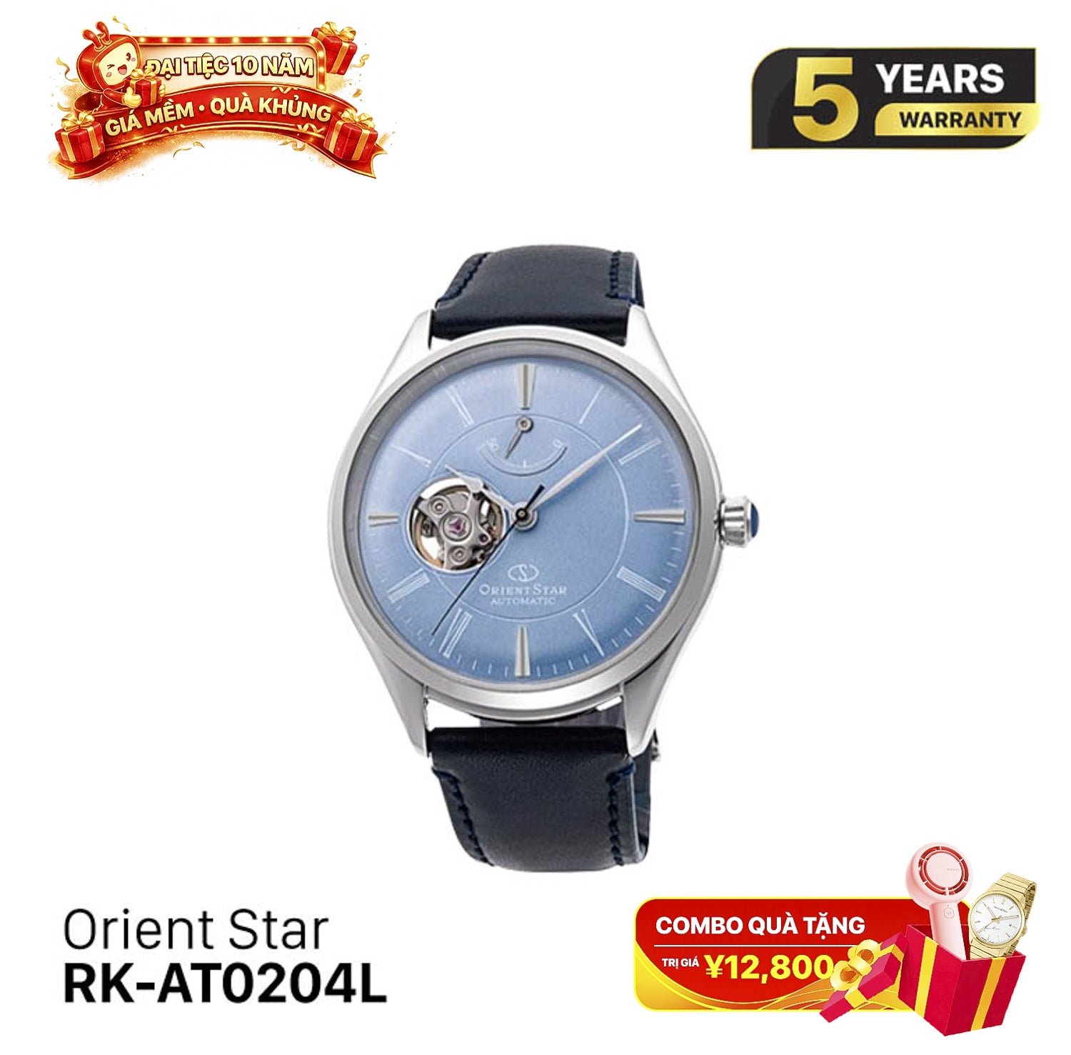 Đồng hồ cơ Orient Star Semi Skeleton RK-AT0204L (Bản nội địa) - Hàng trưng bày