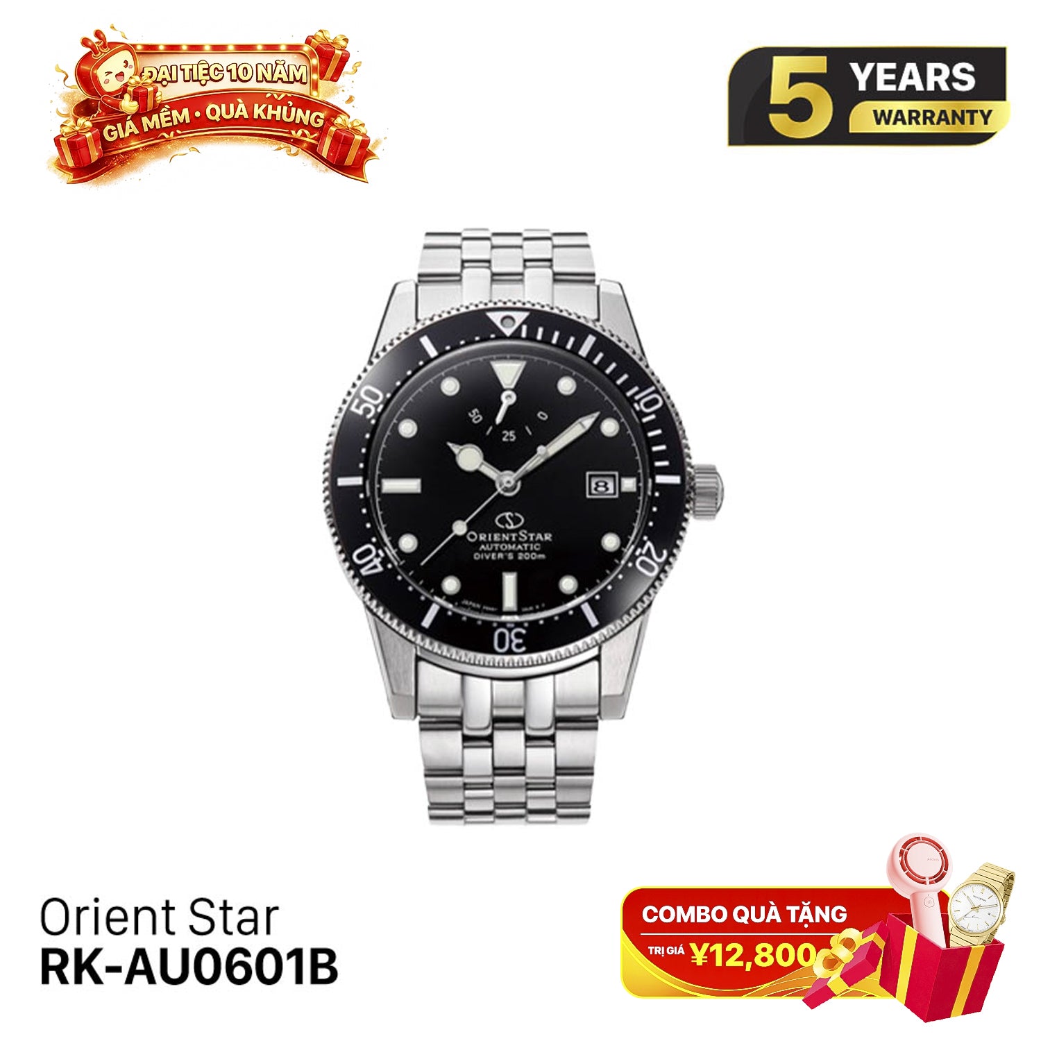 Đồng hồ cơ Orient Star Diver 1964 2nd Edition F6 Date 200ｍ RK-AU0601B - (Bản nội địa) - Nhận Order