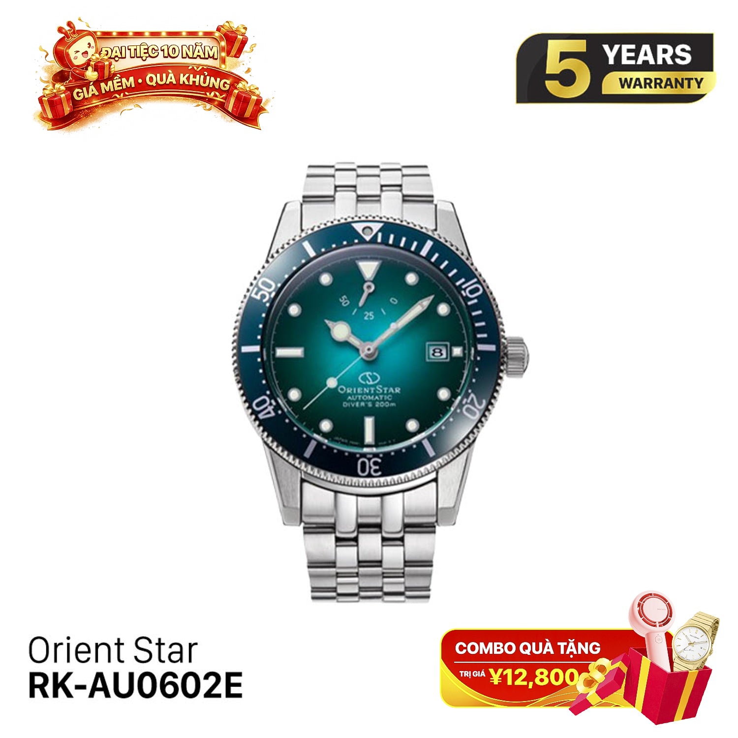 Đồng hồ cơ Orient Star Diver 1964 2nd Edition F6 Date 200ｍ RK-AU0602E - (Bản nội địa) - Nhận Order
