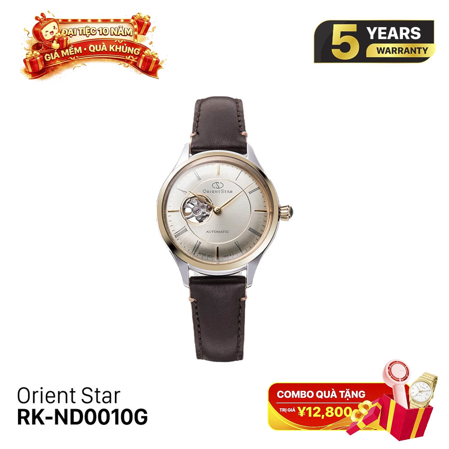 Đồng hồ cơ nữ Orient Star Semi-Skeleton RK-ND0010G (Bản nội địa)