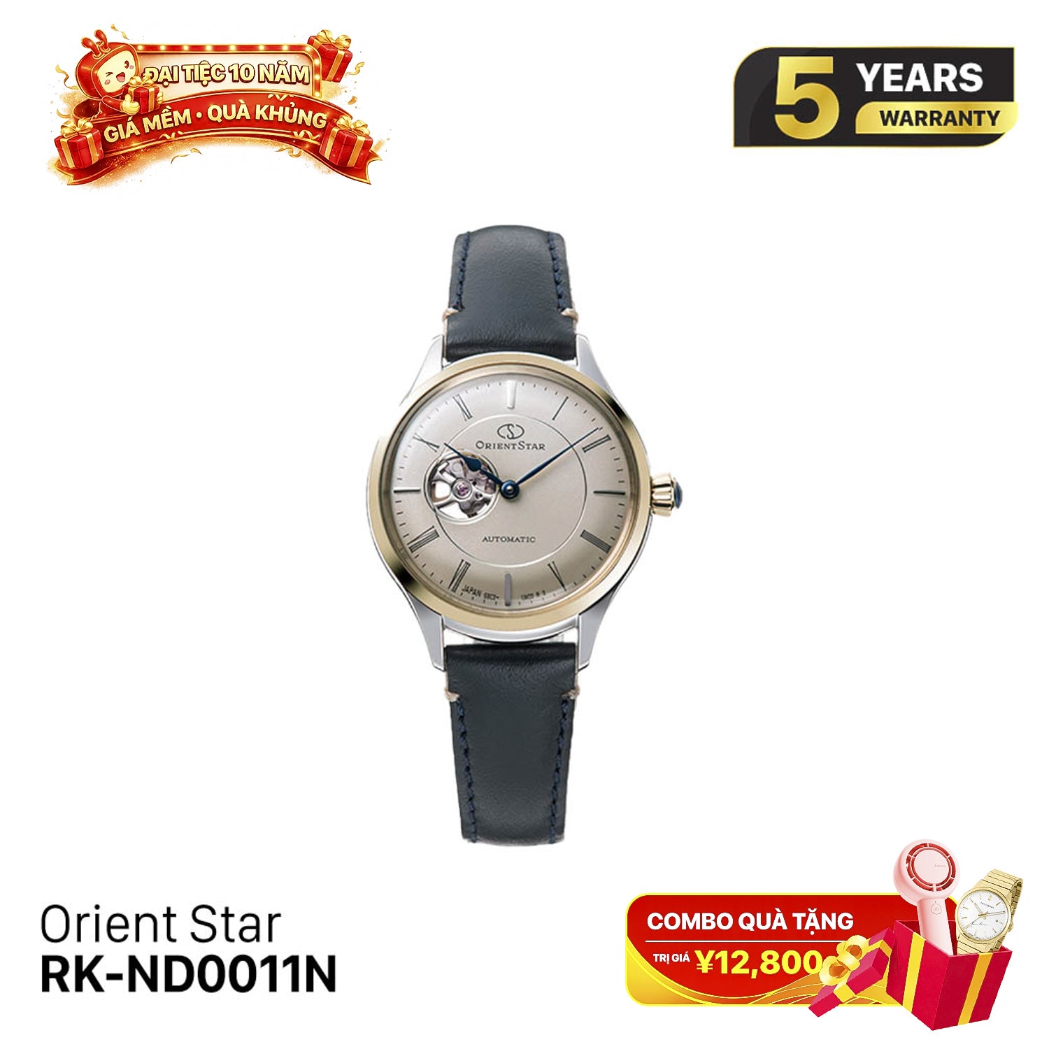 Đồng hồ cơ nữ Orient Star Semi-Skeleton RK-ND0011N (Bản nội địa)