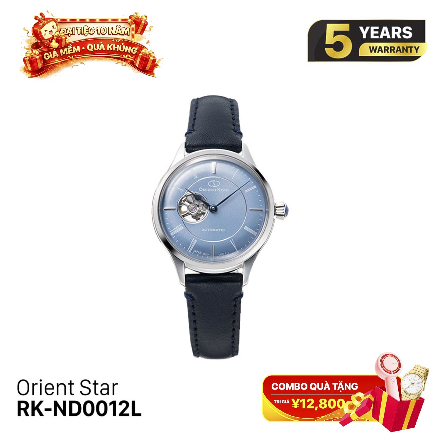 Đồng hồ cơ nữ Orient Star Semi-Skeleton RK-ND0012L (Bản nội địa)