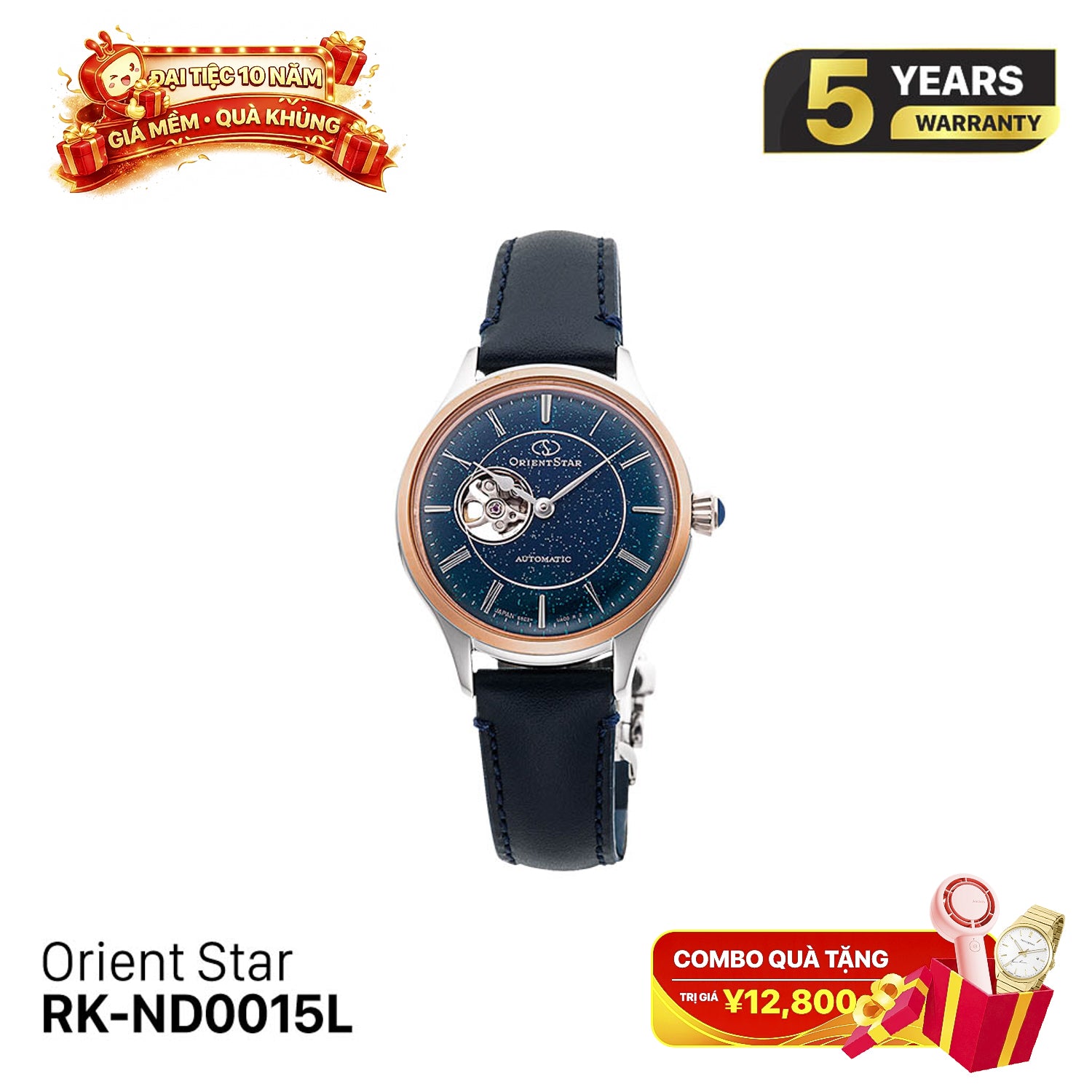 Đồng hồ cơ nữ Orient Star Classic Semi-Skeleton RK-ND0015L (Bản nội địa)