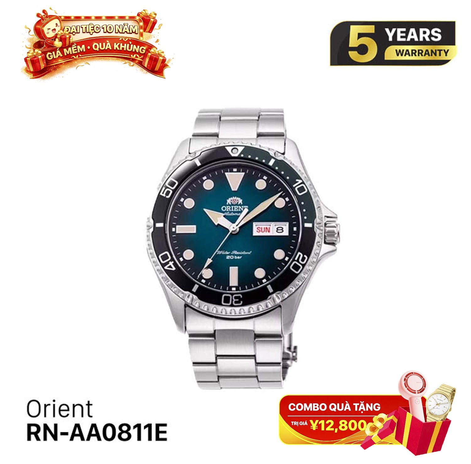 Đồng hồ cơ Orient Mako RN-AA0811E - Nhận Order