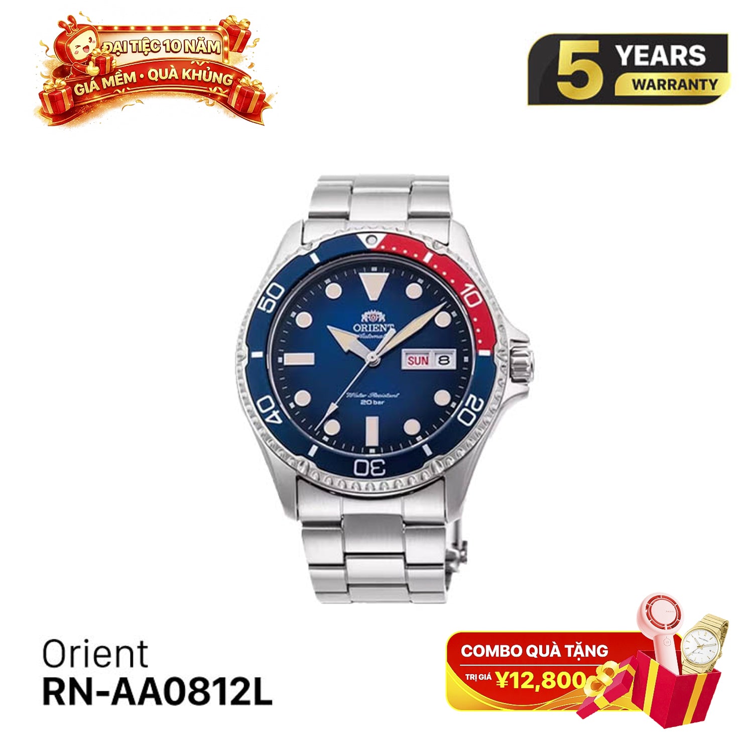 Đồng hồ cơ Orient Mako RN-AA0812L