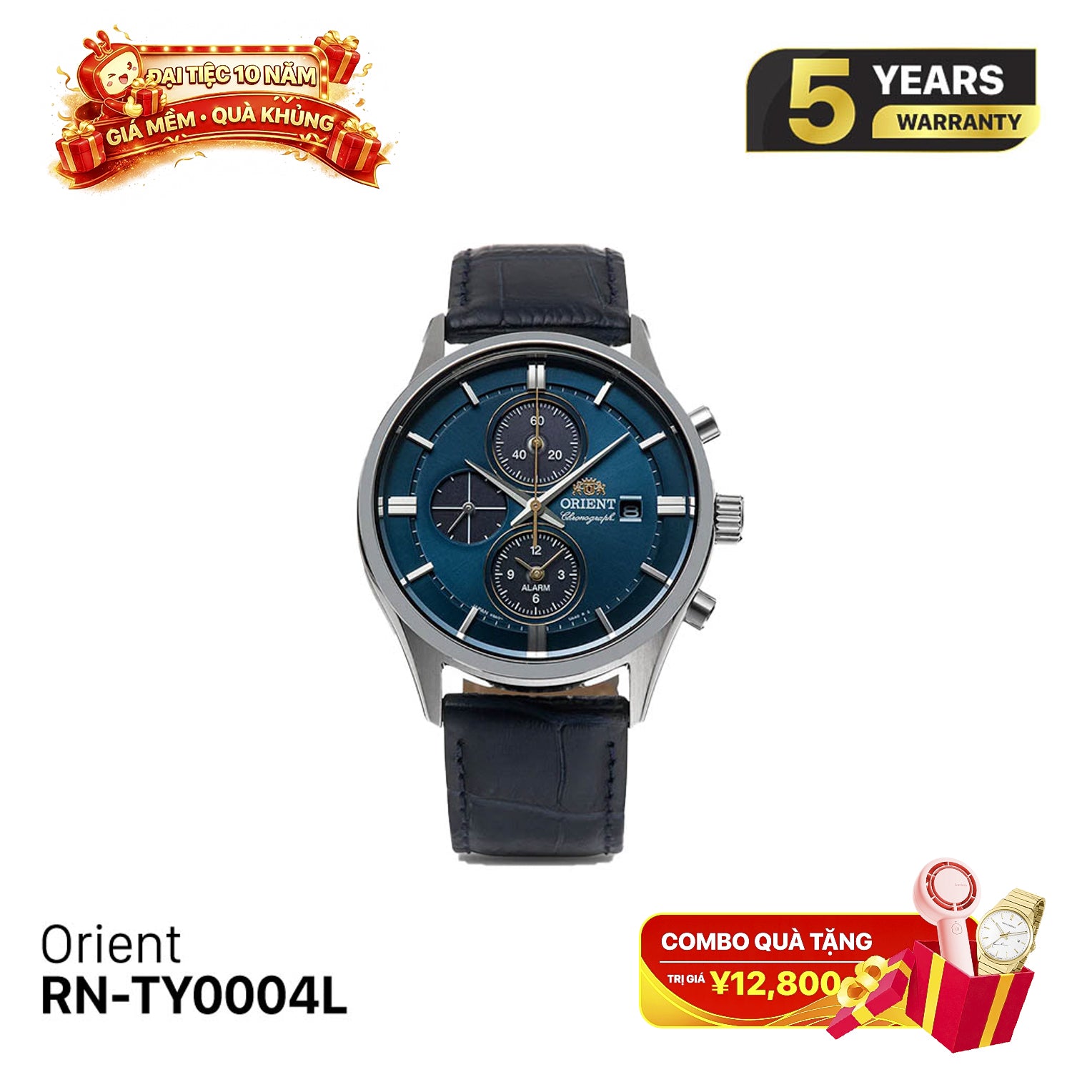 Đồng hồ năng lượng mặt trời Orient Chronograph RN-TY0004L - Nhận Order