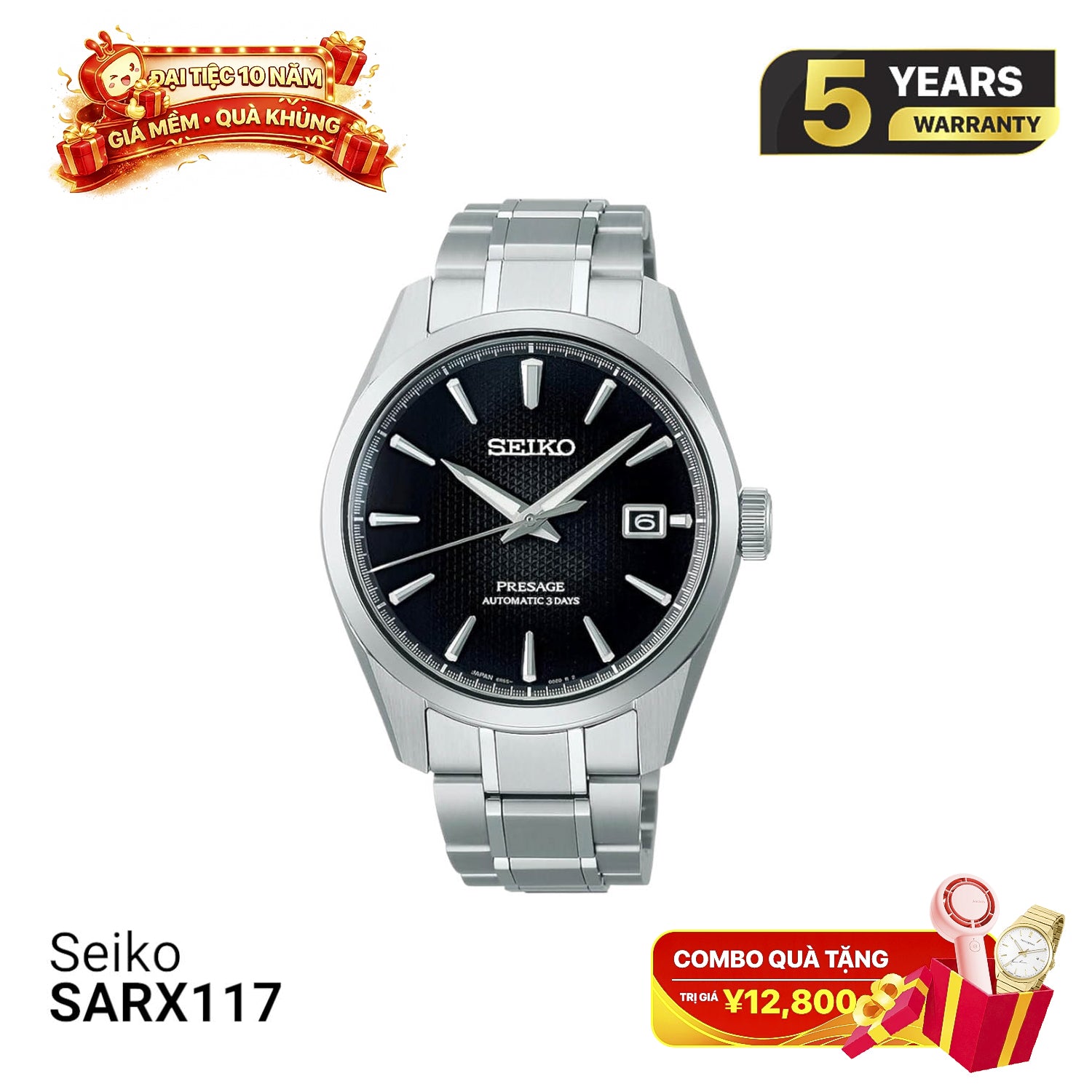 Đồng hồ cơ Seiko Presage Sharp Edged Series SARX117 - Nhận Order