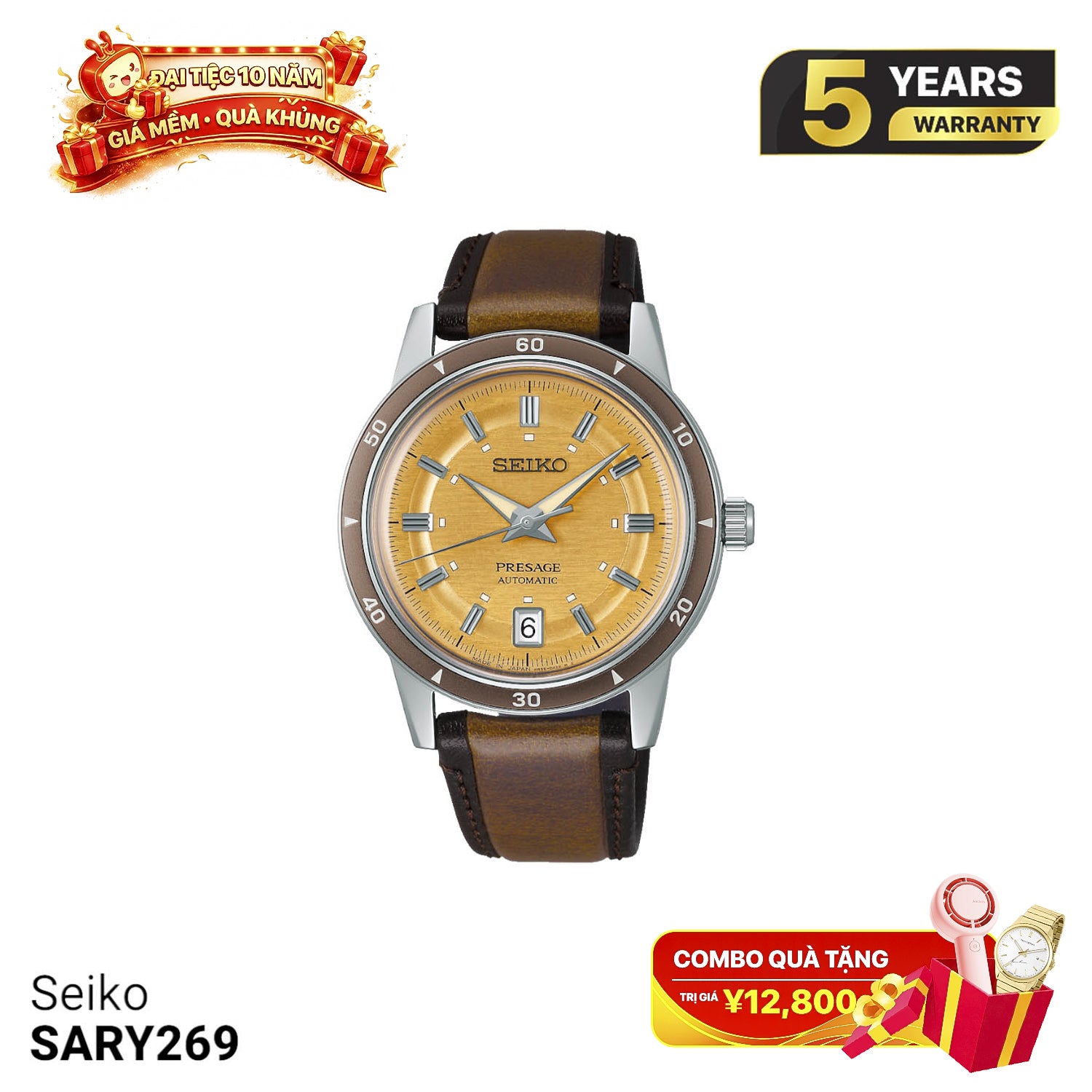 Đồng hồ cơ Seiko Pressage Style60's SARY269 - Nhận Order