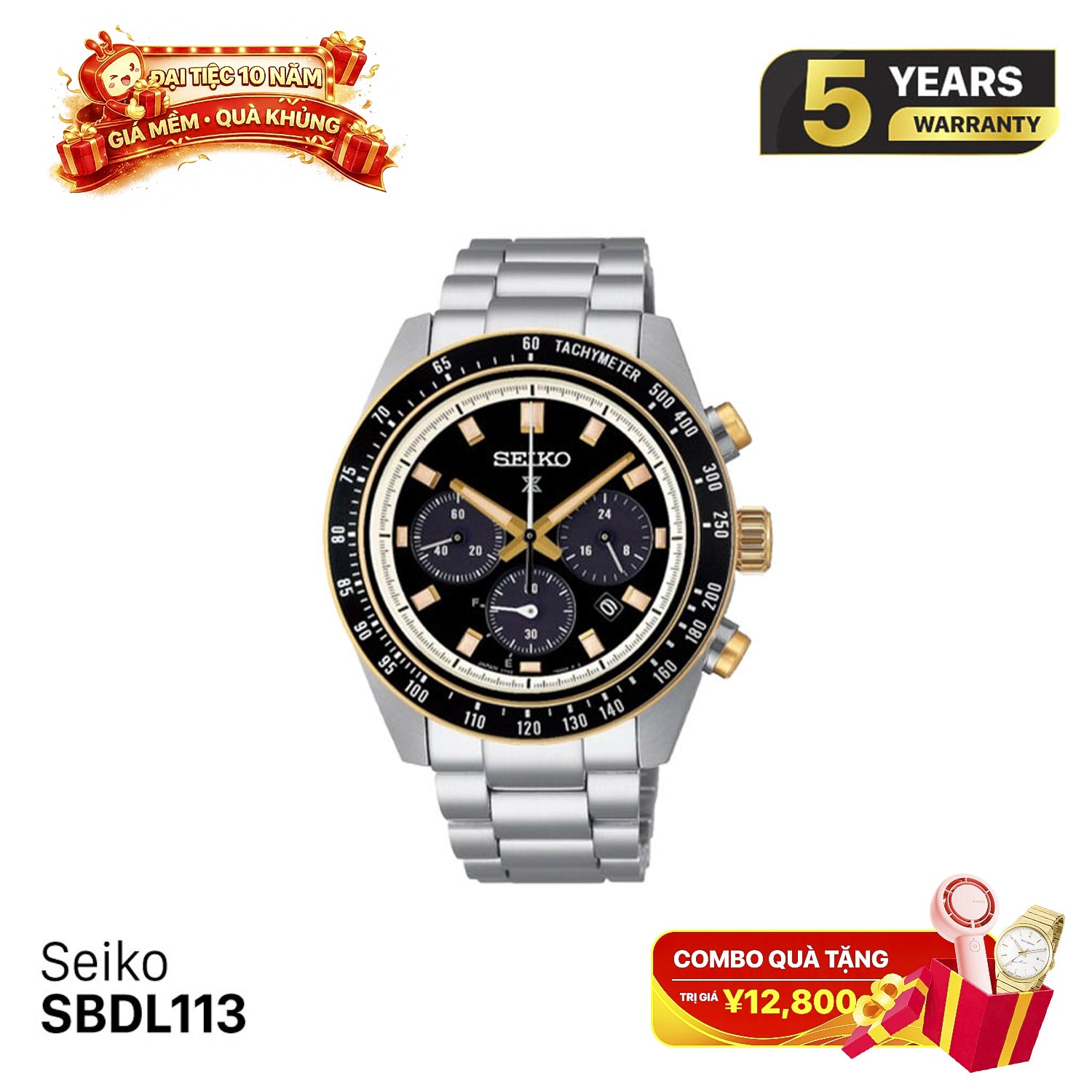 Đồng hồ năng lượng mặt trời Seiko Prospex Speedtimer SBDL113 - Nhận Order