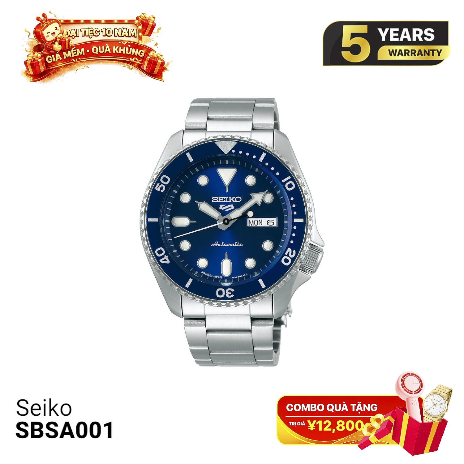 Đồng hồ cơ Seiko 5 Sport SKX series SBSA001 - Nhận Order