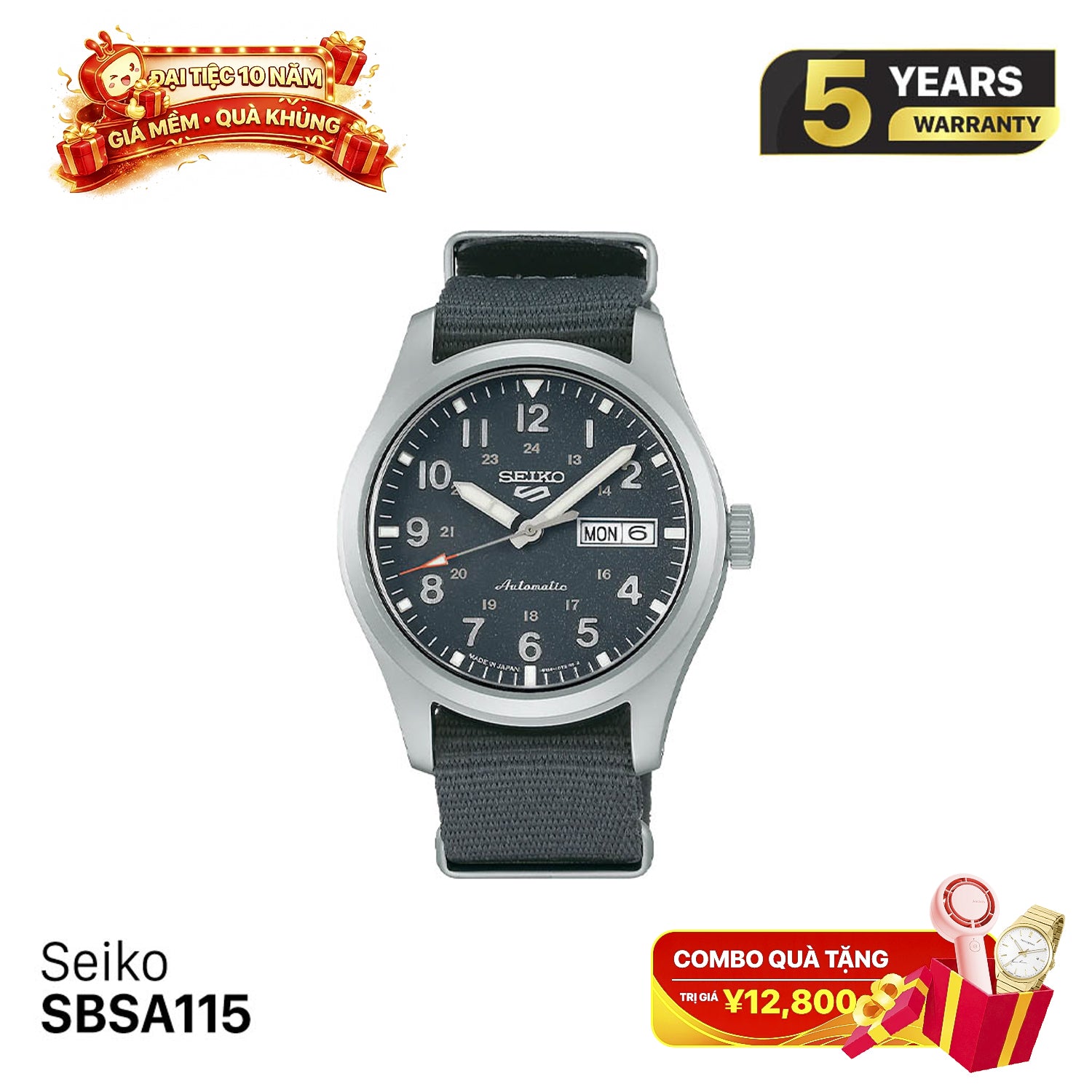 Đồng hồ cơ Seiko 5 Field series SBSA115 - Nhận Order