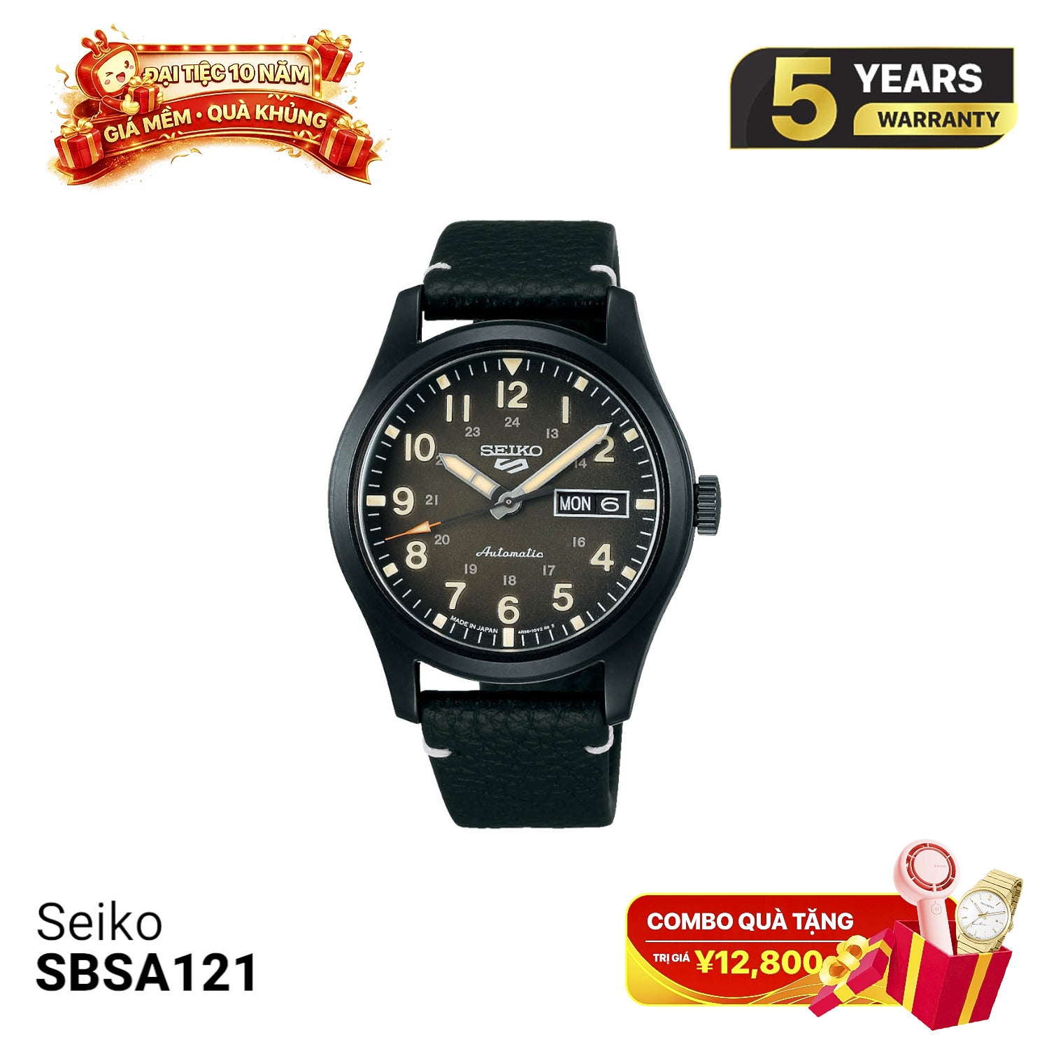 Đồng hồ cơ Seiko 5 Field series SBSA121