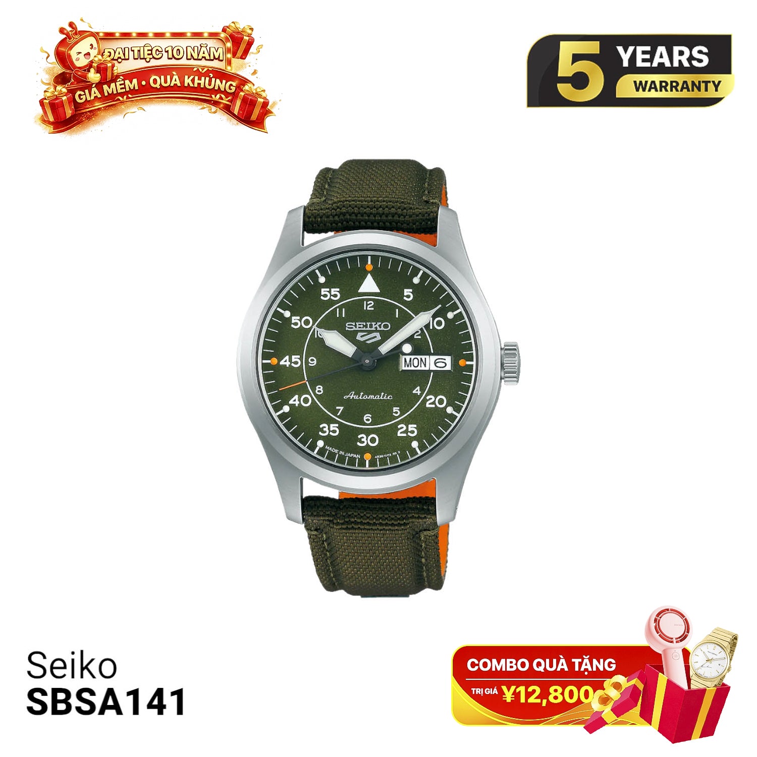 Đồng hồ cơ Seiko 5 Field series SBSA141
