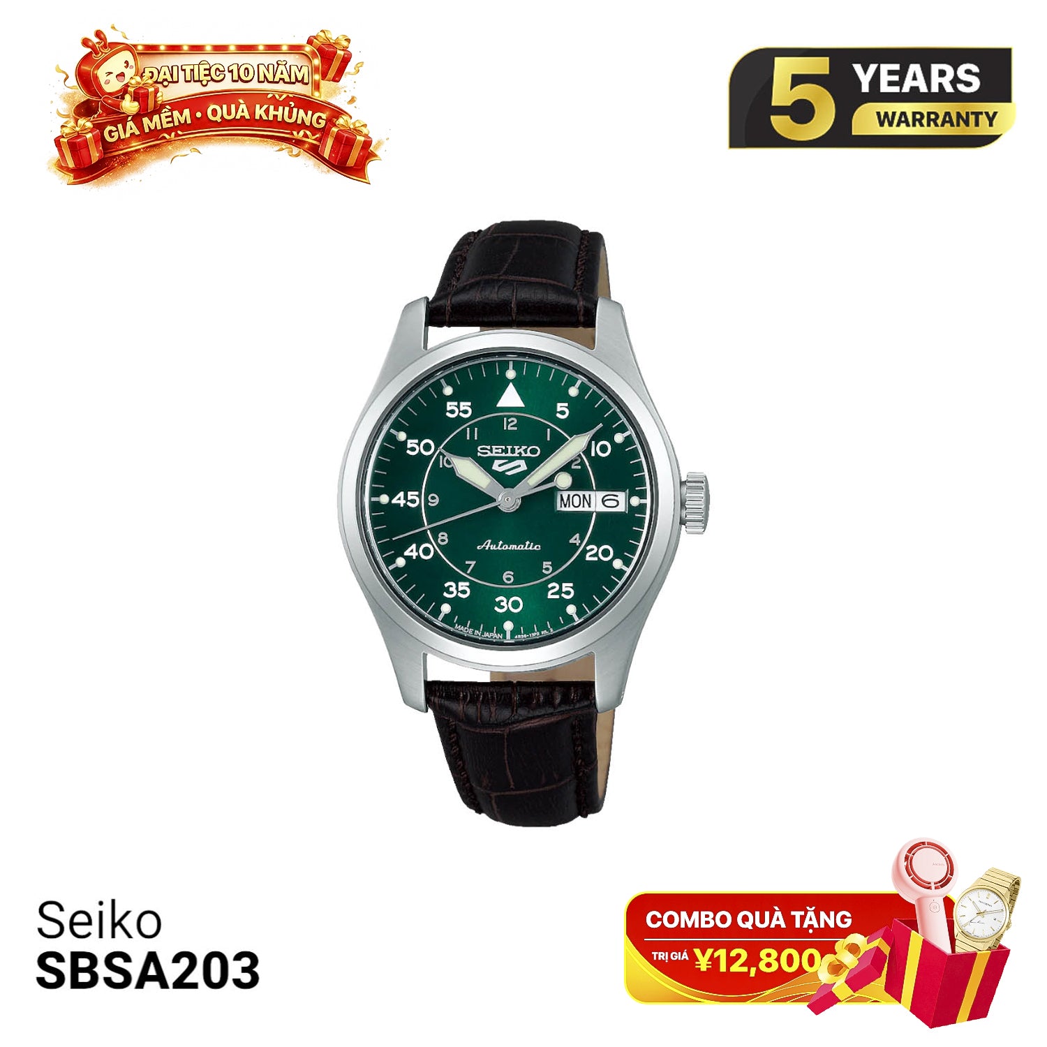 Đồng hồ cơ Seiko 5 Field series SBSA203 - Nhận Order