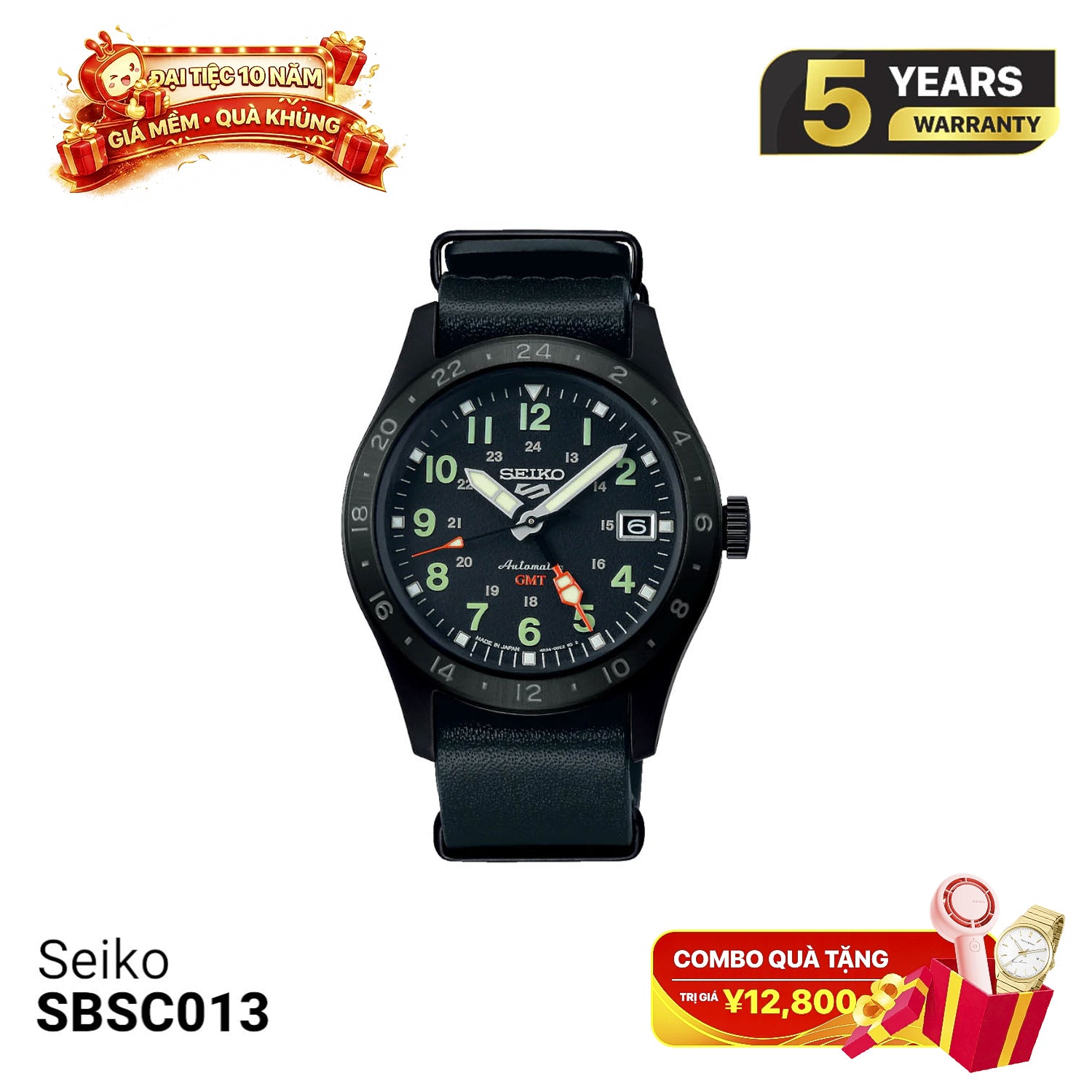 Đồng hồ cơ Seiko 5 Field series SBSC013 - Nhận Order