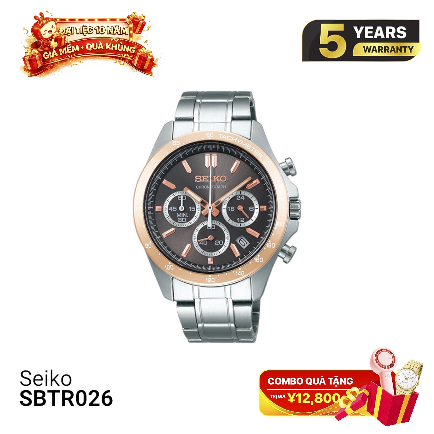 Đồng hồ pin Seiko Chronograph SBTR026 - Nhận Order